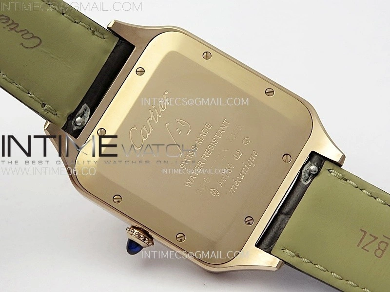 Santos Dumont 46.6mm RG F1F Best Edition Silver Dial on Brown Leather Strap Quartz
